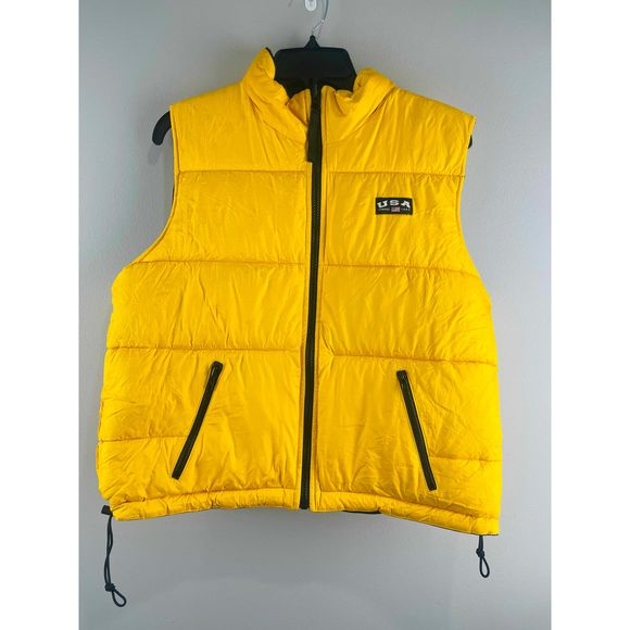 The Limited Jackets & Blazers - *Limited Yellow Puffer Vest Large